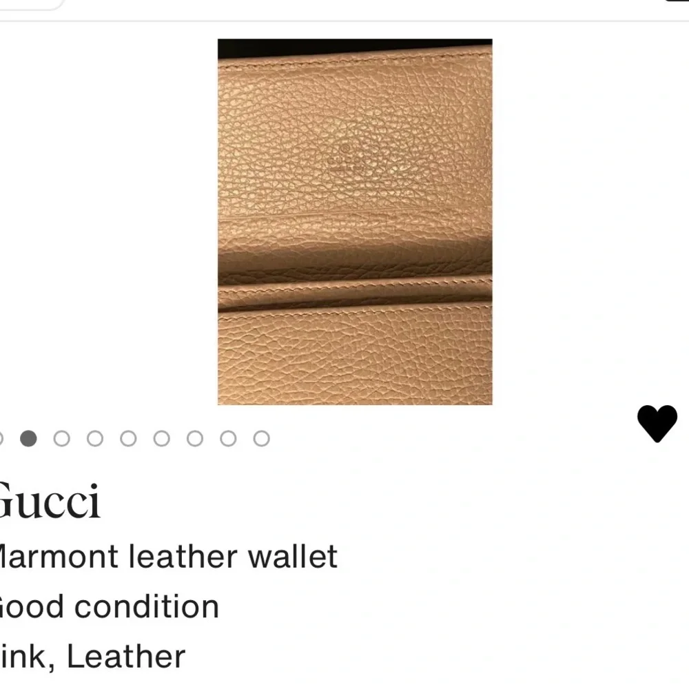 Gucci Marmont Pink Leather card holder mini - Picture 2 of 9